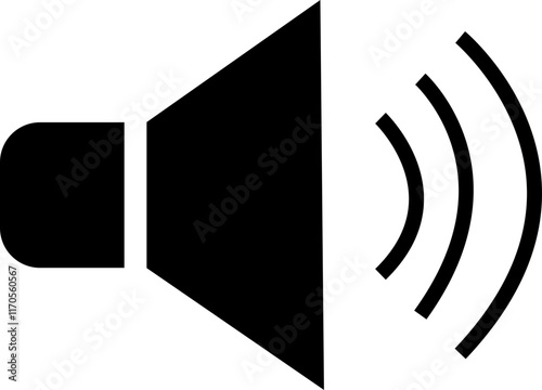 Volume icon.Speaker icon set. volume icon vector. loudspeaker icon vector. Mute and unmute volume sound.Audio speaker volume on line art icon for apps and websites.Black volume sound icons. photo