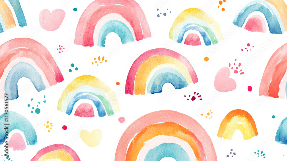 Vibrant Watercolor Rainbow Pattern Illustrating Joy and Whimsy for Creative Backgrounds and Designs Vibrant Watercolor Rainbow Pattern Illustrating Joy and Whimsy for Creative Backgrounds and Designs