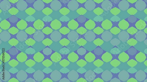 Wallpaper Mural Seamless Teal and Green Geometric Pattern  Torontodigital.ca
