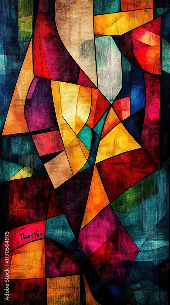 Fototapeta premium Abstract colorful geometric artwork.