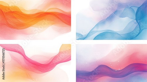 Abstract colorful wave backgrounds.
