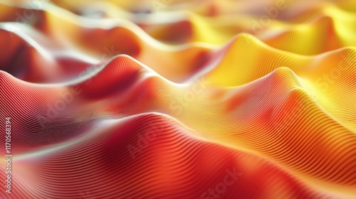 Abstract Warm Colored Wavy Lines Pattern