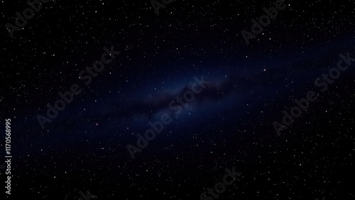 a dark blue galaxy with a black background and a bright light