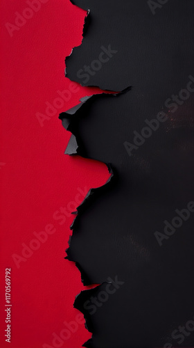 Black Friday Torn Paper Displaying Bold Typography on Dark Background Emphasizing Seasonal Sale
