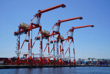 Gantry cranes in cargo port