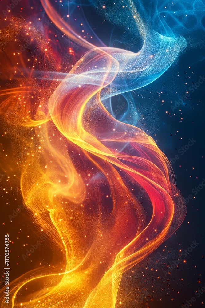 Bright Abstract Modern Digital Background with Color Flow, Generative AI Bright Abstract Modern Digital Background with Color Flow, Generative AI