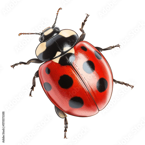 illustration of a ladybug- isolated on a white background- ladybug . photo