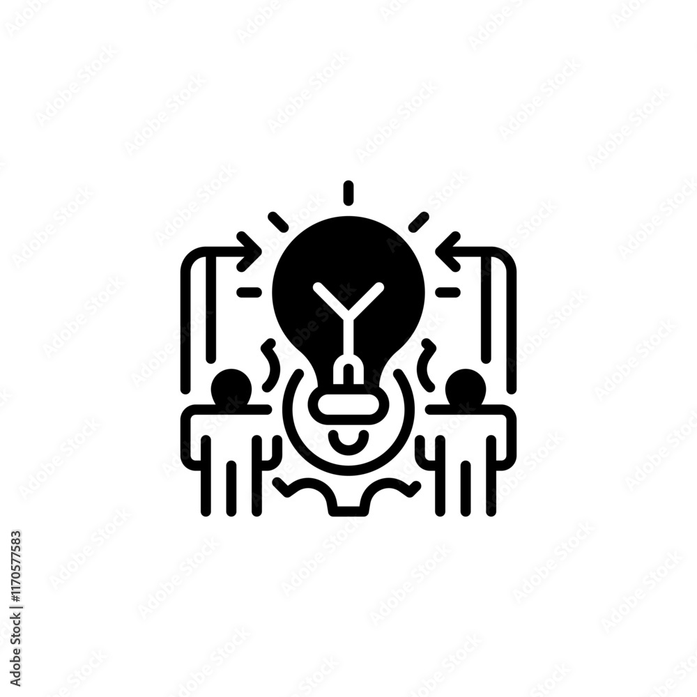 Brainstorming Line Icon. linear style sign for mobile concept and web design. Outline vector icon. Brainstorming Line Icon. linear style sign for mobile concept and web design. Outline vector icon.
