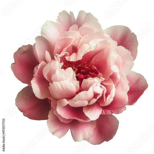 Fototapeta Naklejka Na Ścianę i Meble -  Photo of a peony- isolated on a white background- peony