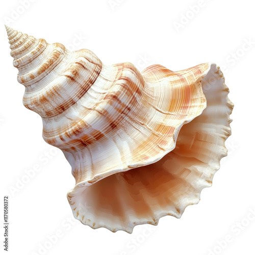 Fototapeta Naklejka Na Ścianę i Meble -  Beautiful conch shell Clipart- isolated on a white background- conch shell .