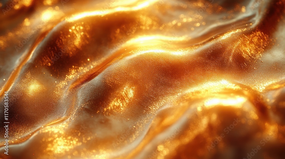 Obraz premium Gold texture metallic shiny surface warm light reflection for design and decoration element