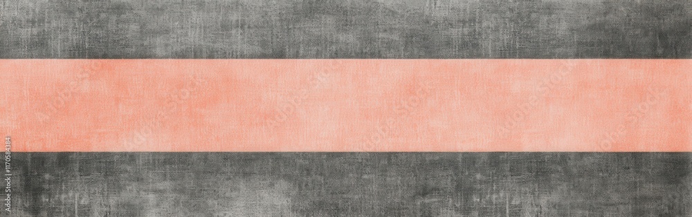 Fototapeta premium Coral and gray horizontal stripes create an elegant backdrop for contemporary design and decor