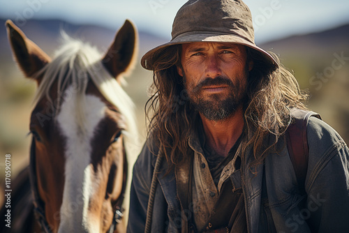 Embodies mystique and grandeur of untamed frontier immortalizing enigmatic cowboys resilient Native Americans and intrepid explorers whose indelible contributions forged very essence of Wild West photo