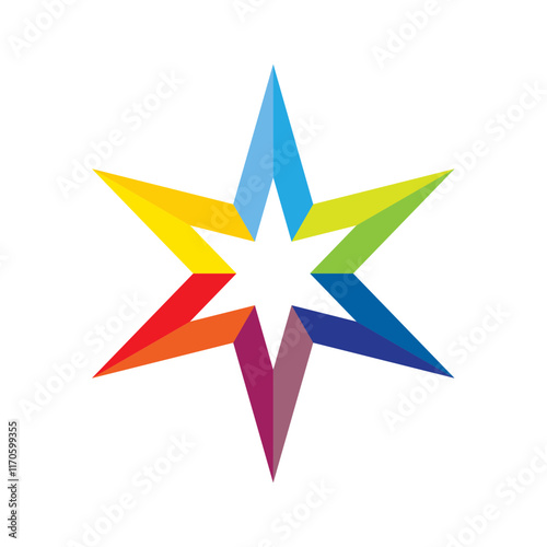 Wallpaper Mural Star | Star color wheel | color wheel | Vibrant Color icons Torontodigital.ca