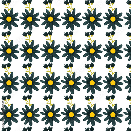 seamless pattern with camomiles
