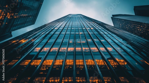 Wallpaper Mural Urban High-Rise Building in Dramatic Perspective Torontodigital.ca