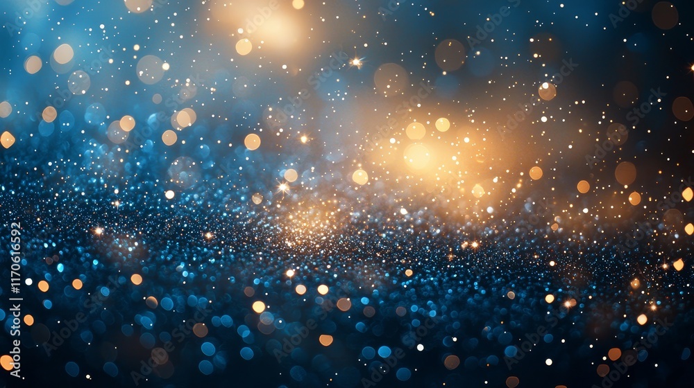 A defocused shot of a starry sky, with twinkling points of light forming a delicate, glittery pattern A defocused shot of a starry sky, with twinkling points of light forming a delicate, glittery pattern