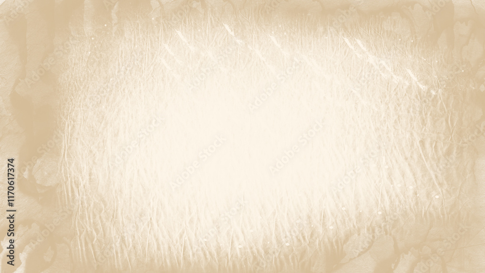 Obraz premium Beige textured background featuring vertical brush strokes and a bright center, creating an elegant and vintage design, suitable for various creative projects