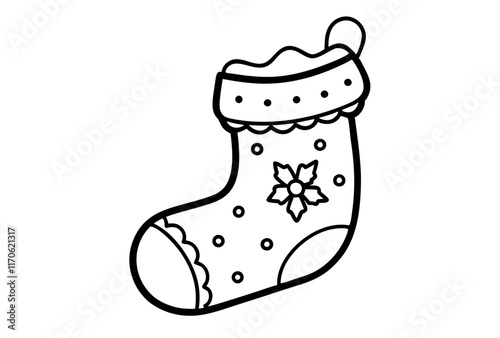 illustration of a christmas sock