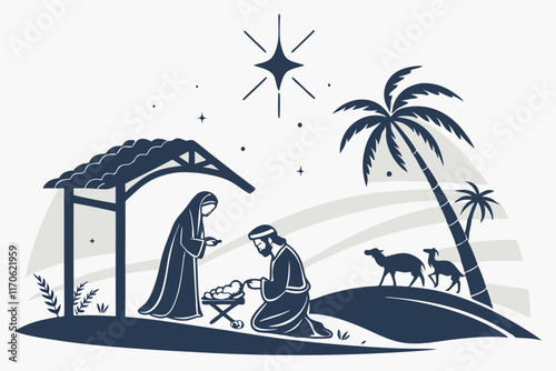 nativity scene with jesus