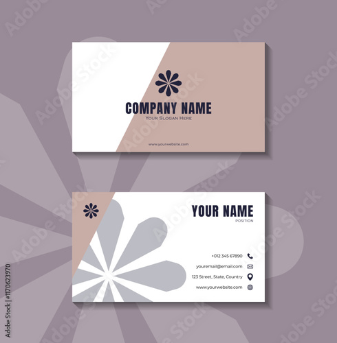 Clean and minimalism business name card template. Abstract geometric name card template