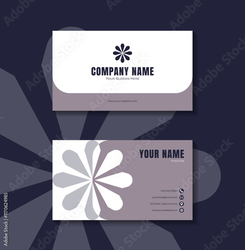 Clean and minimalism business name card template. Abstract geometric name card template