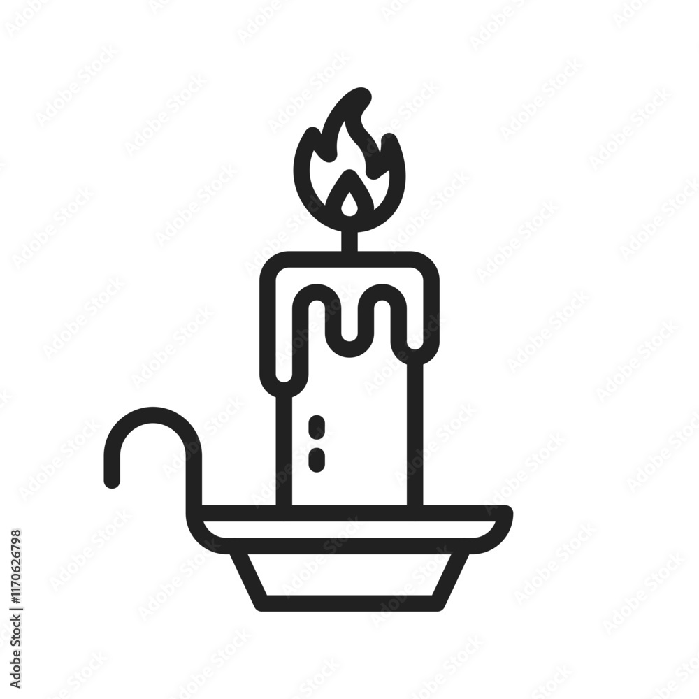 Candle icon vector image. Suitable for mobile apps, web apps and print media. Candle icon vector image. Suitable for mobile apps, web apps and print media.