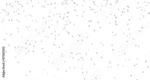Isolated snowflakes floating gently and slow. Winter background.