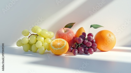 Fresh and Vibrant Fruit Assortment in Natural Daylight
