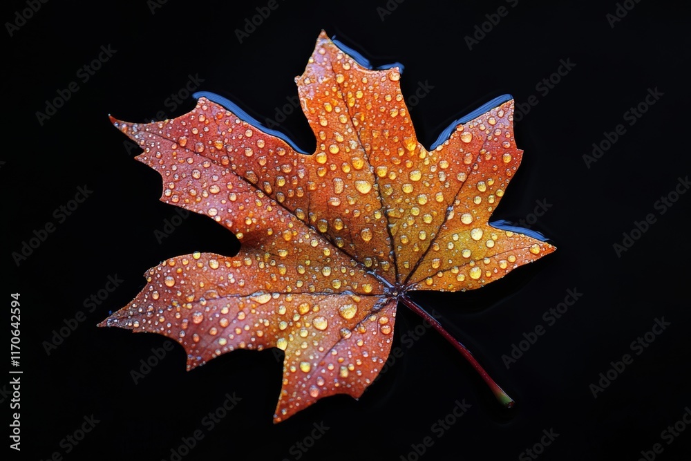 Autumn Maple Leaf Dew Drops Fall Colors Nature Photography Autumn Maple Leaf Dew Drops Fall Colors Nature Photography