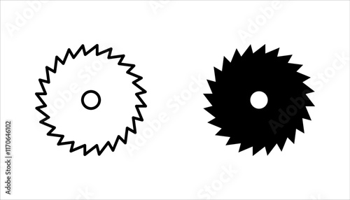 circular saw icon set. From Working tools, Construction and Manufacturing icons. vector illustration on white background