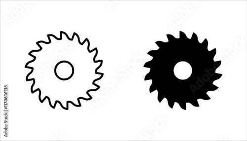 circular saw icon set. From Working tools, Construction and Manufacturing icons. vector illustration on white background