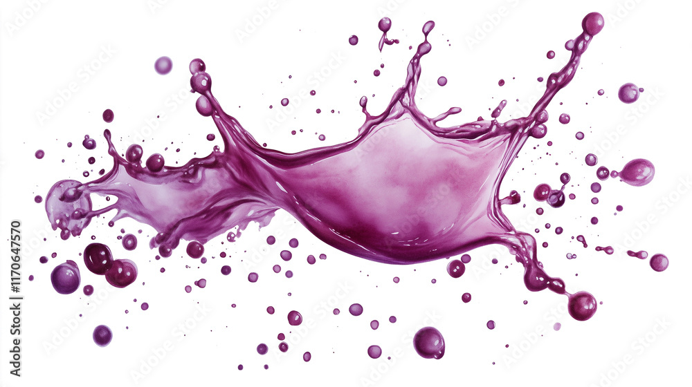 Plum purple water splash isolated on transparent background Plum purple water splash isolated on transparent background