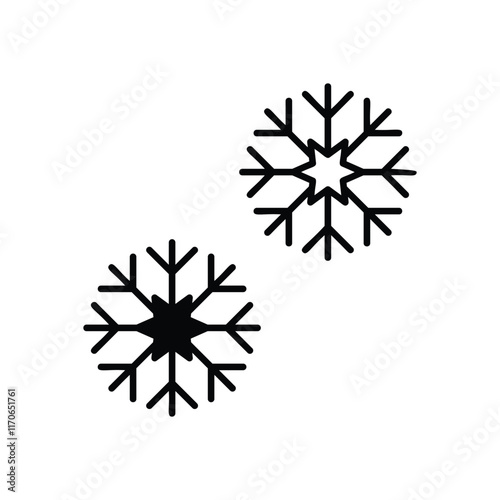 Snowflake  vector icon stock illustration