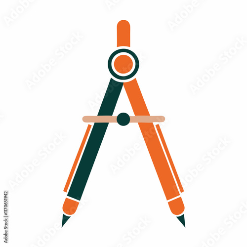 Compass and Pencil Vector Design for Branding.