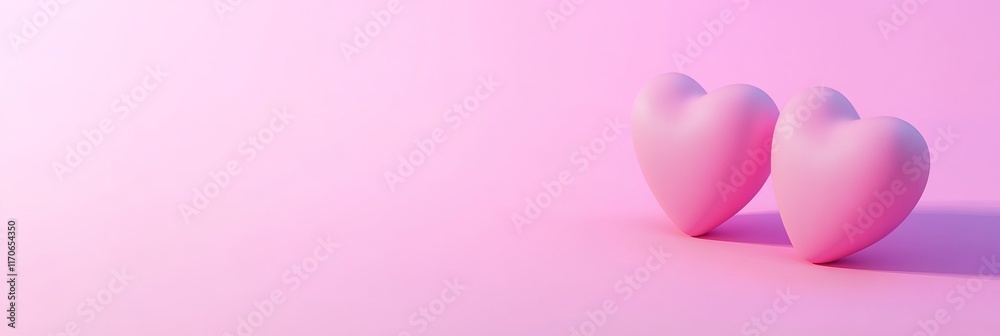 Soft pink hearts create a romantic atmosphere for Valentine's Day celebrations and decorations Soft pink hearts create a romantic atmosphere for Valentine's Day celebrations and decorations