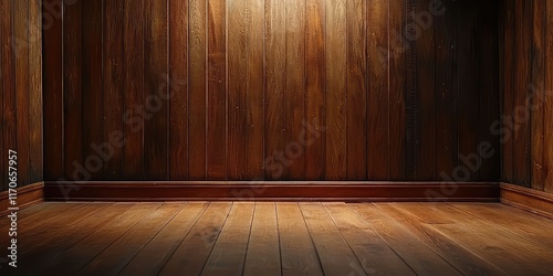 A wooden wall with rich, warm tones, creating a cozy and natural aesthetic in a room.