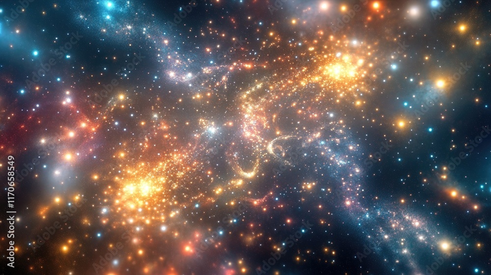 An abstract representation of a winter night sky filled with swirling colors and shimmering stars, creating a dreamy effect. An abstract representation of a winter night sky filled with swirling colors and shimmering stars, creating a dreamy effect.