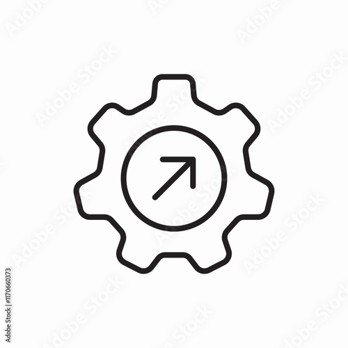 User Settings Profile Configuration Gear Icon Vector Sign