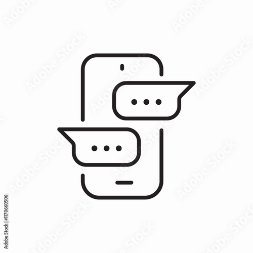 Mobile Message Chat Communication App Icon Vector Sign