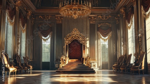 Golden Throne Room: A Regal Digital Masterpiece