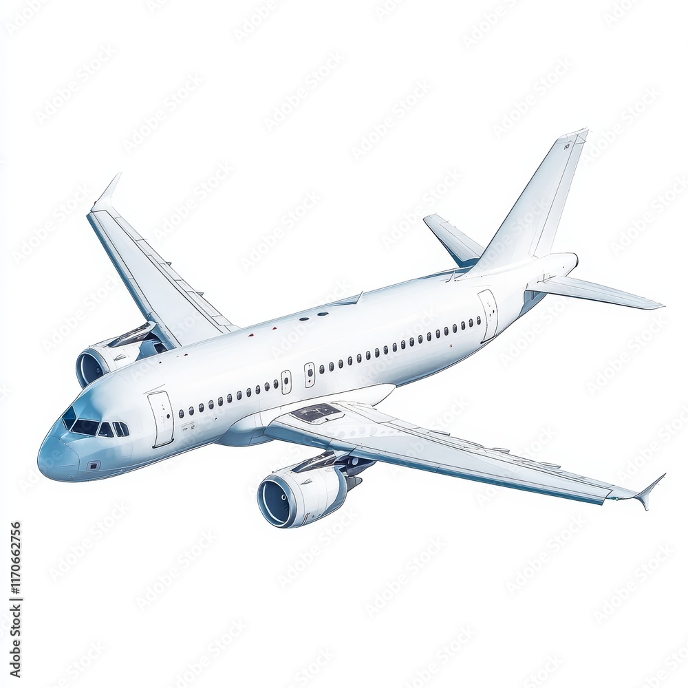 Airplane Isolated: Aviation, Aerospace, Travel, and Transportation Airplane Isolated: Aviation, Aerospace, Travel, and Transportation