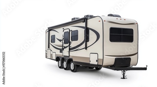 RV Motorhome Cut-Out Highlighting Travel, Adventure, and Camping Lifestyle