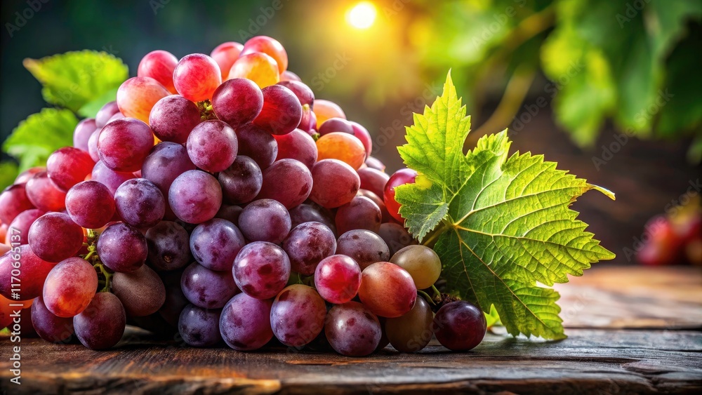 Obraz premium Fresh Grapes and Slice on Transparent Background - Perfect for Food Photography, Healthy Eating, and Culinary Designs