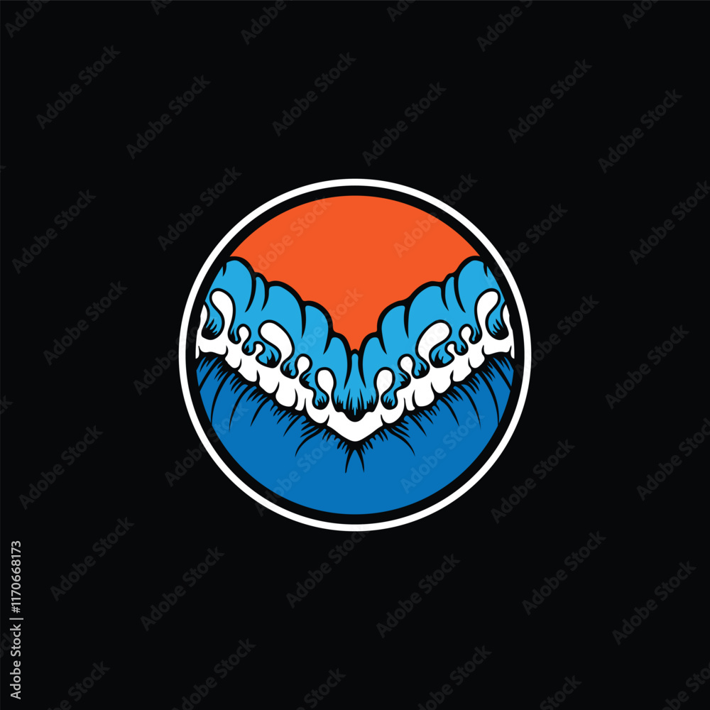 Water wave icon vector illustration design logo Water wave icon vector illustration design logo