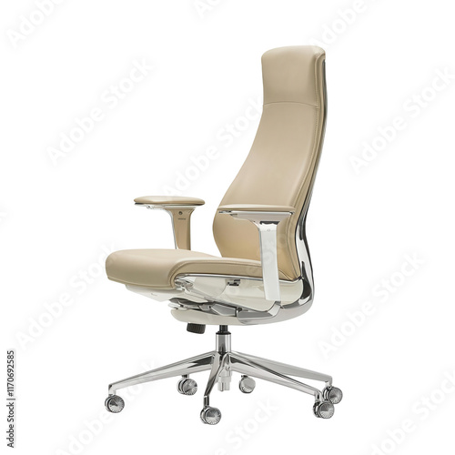 Modern office chair design home office product studio environment side view transparent background