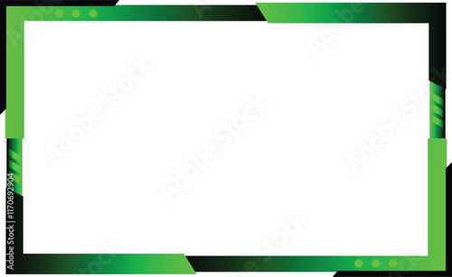 Twitch Overlay green and black frame