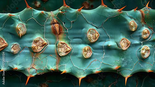 - In this detailed image an Agave striata leaf  photo