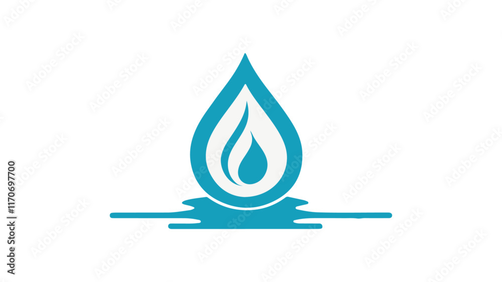 water icon, simple blue water drop vector illustration water icon, simple blue water drop vector illustration