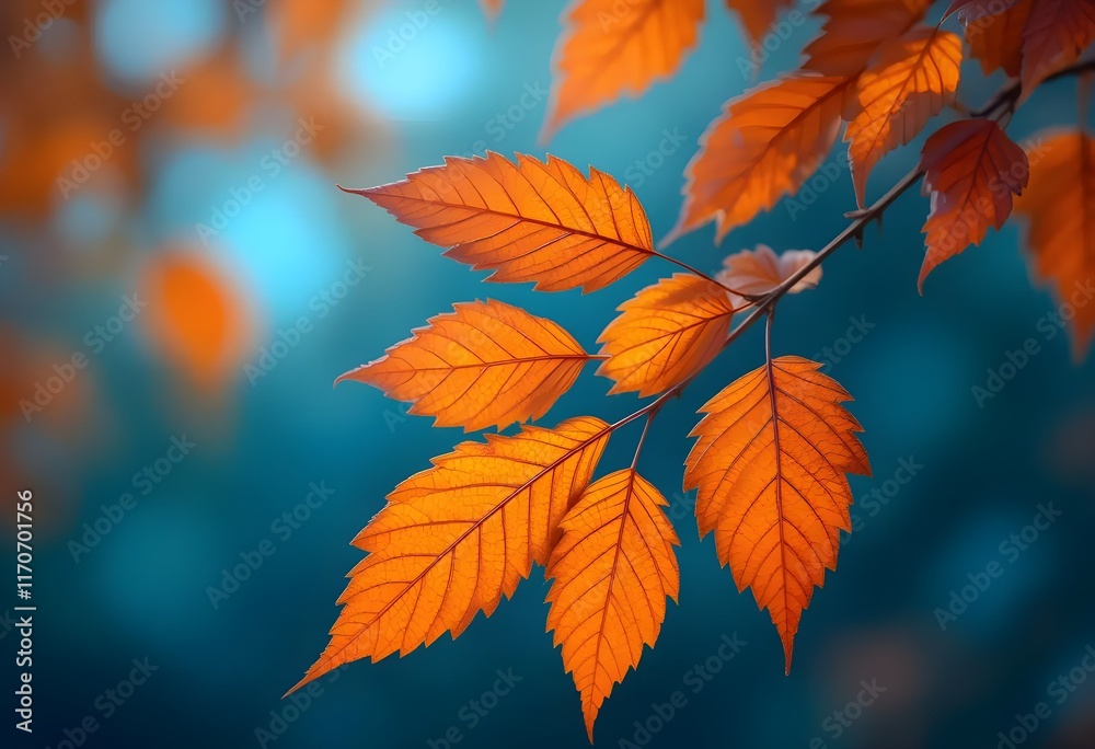 Digital Background of Autumn Leaves Blowing in Digital Background of Autumn Leaves Blowing in